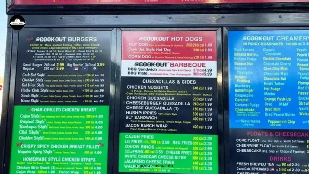 Cookout Restaurant Menu Locations and Hours 2024